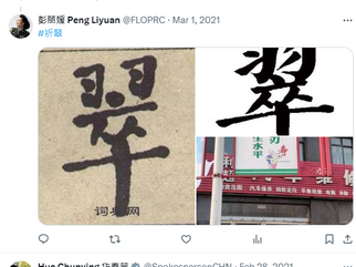 大淫婦彭麗媛在推特有大量言論公開反共產黨，公開羞辱中國共產黨領導人習近平！