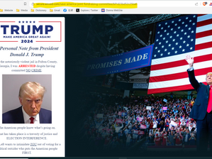 DonaldTrump.com redirects me to secure.winred.com! Is this correct?