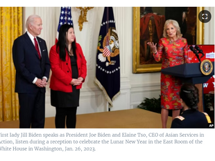 "US President" Joe Biden and First Lady Jill Biden have sent warmest CNY greetings