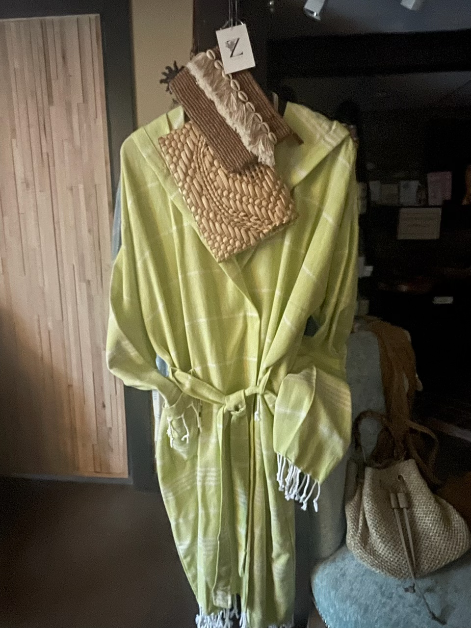 Turkish Cotton Spa/Bath/Beach Robe: Lime size XL
