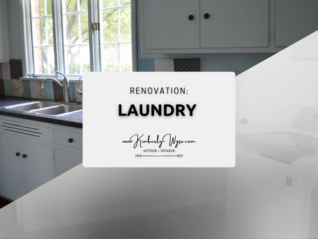 Renovation: Laundry