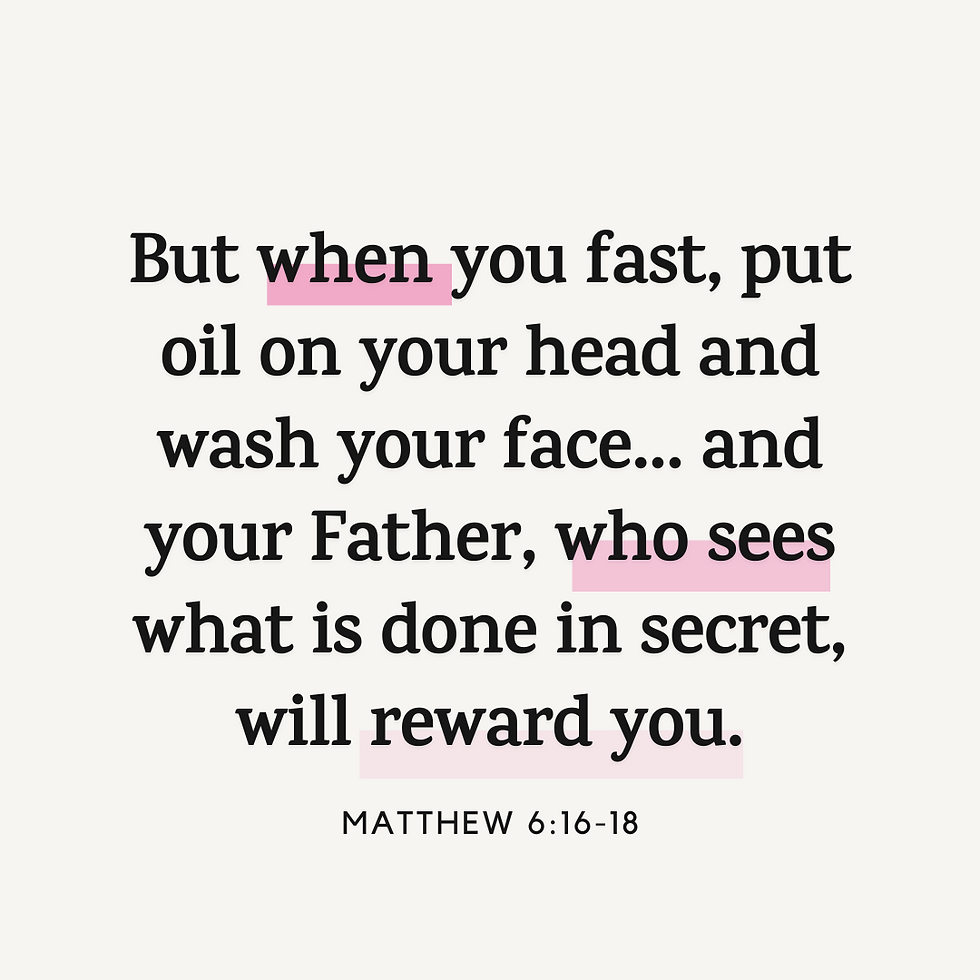 matthew 6:16-18
