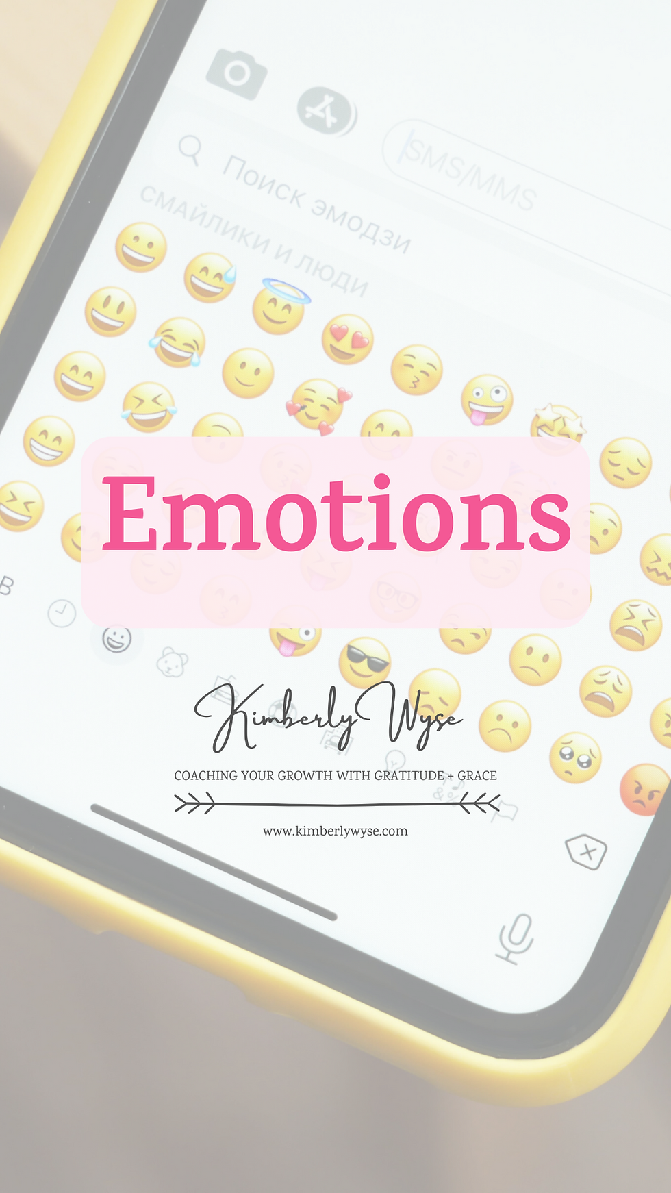 phone with emoji options open