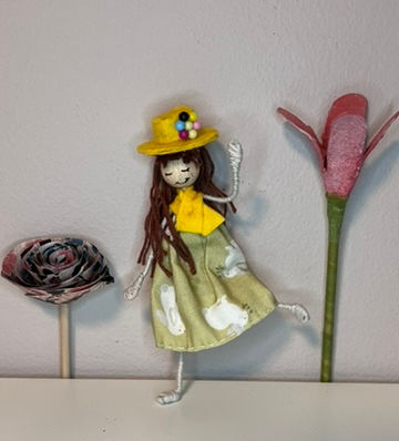 DIY Poupée de Pâques en laine et fil de fer