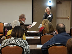 Marcia Cebulska leads a workshop at the Northern Colorado Writers Conference.