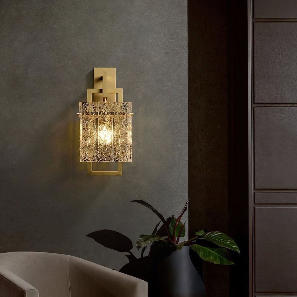 Thumbnail: Corrugated Brass Wall Light