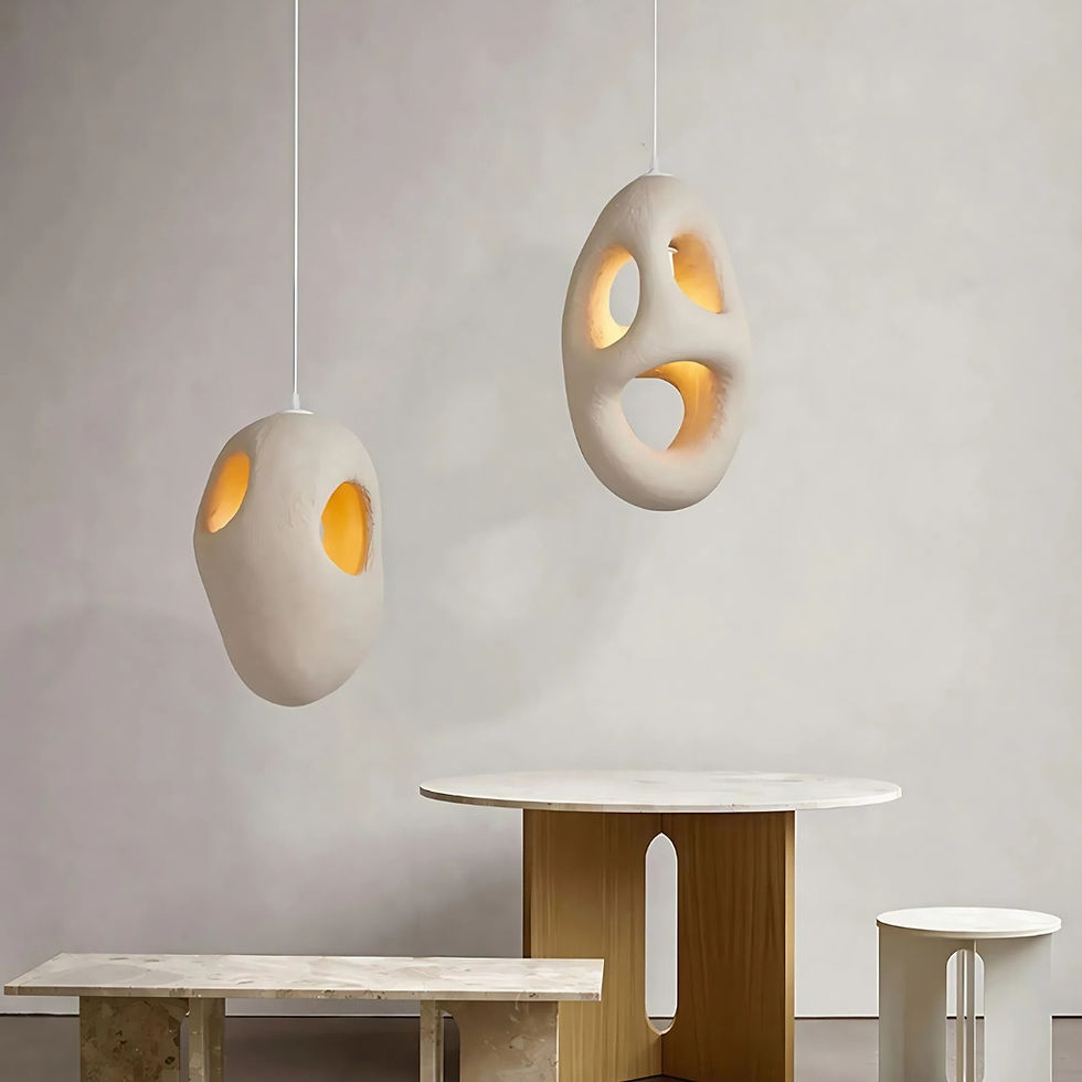 Thumbnail: Hand-Built White Pendant Lamp