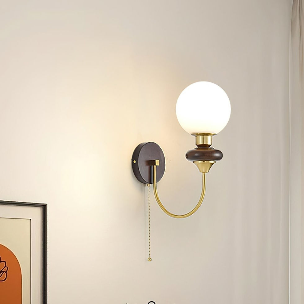 Thumbnail: Vintage Walnut Wall Light