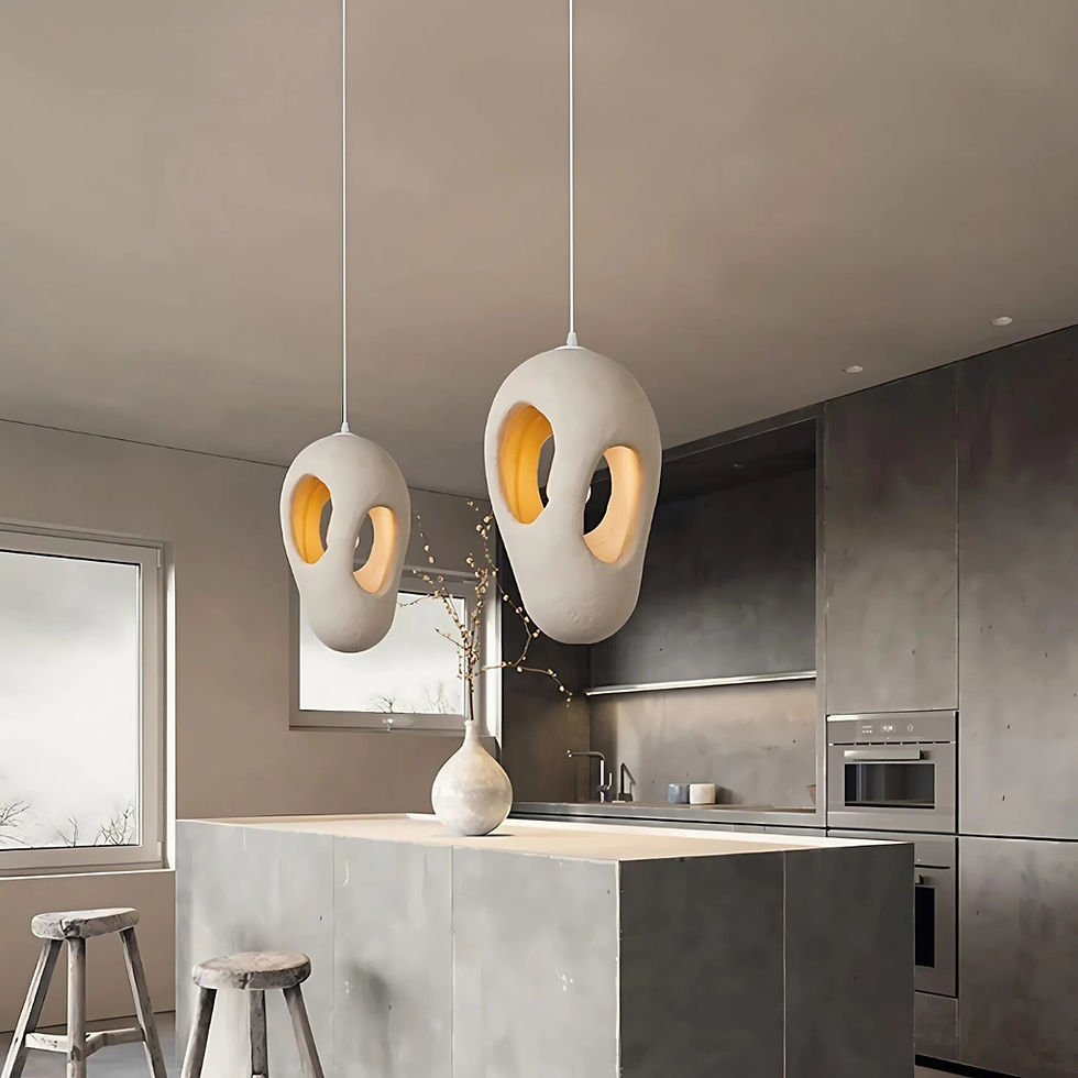 Thumbnail: Hand-Built White Pendant Lamp