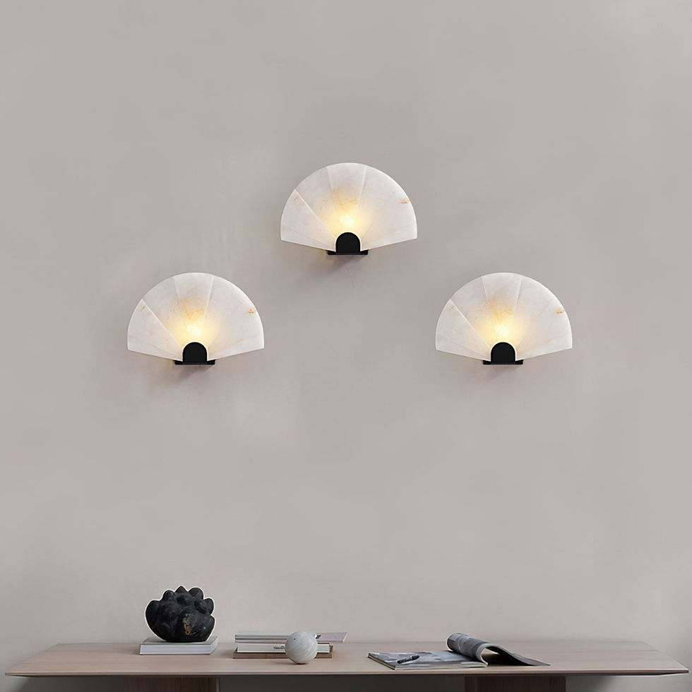 Thumbnail: Fan Shaped Alabaster Wall Light
