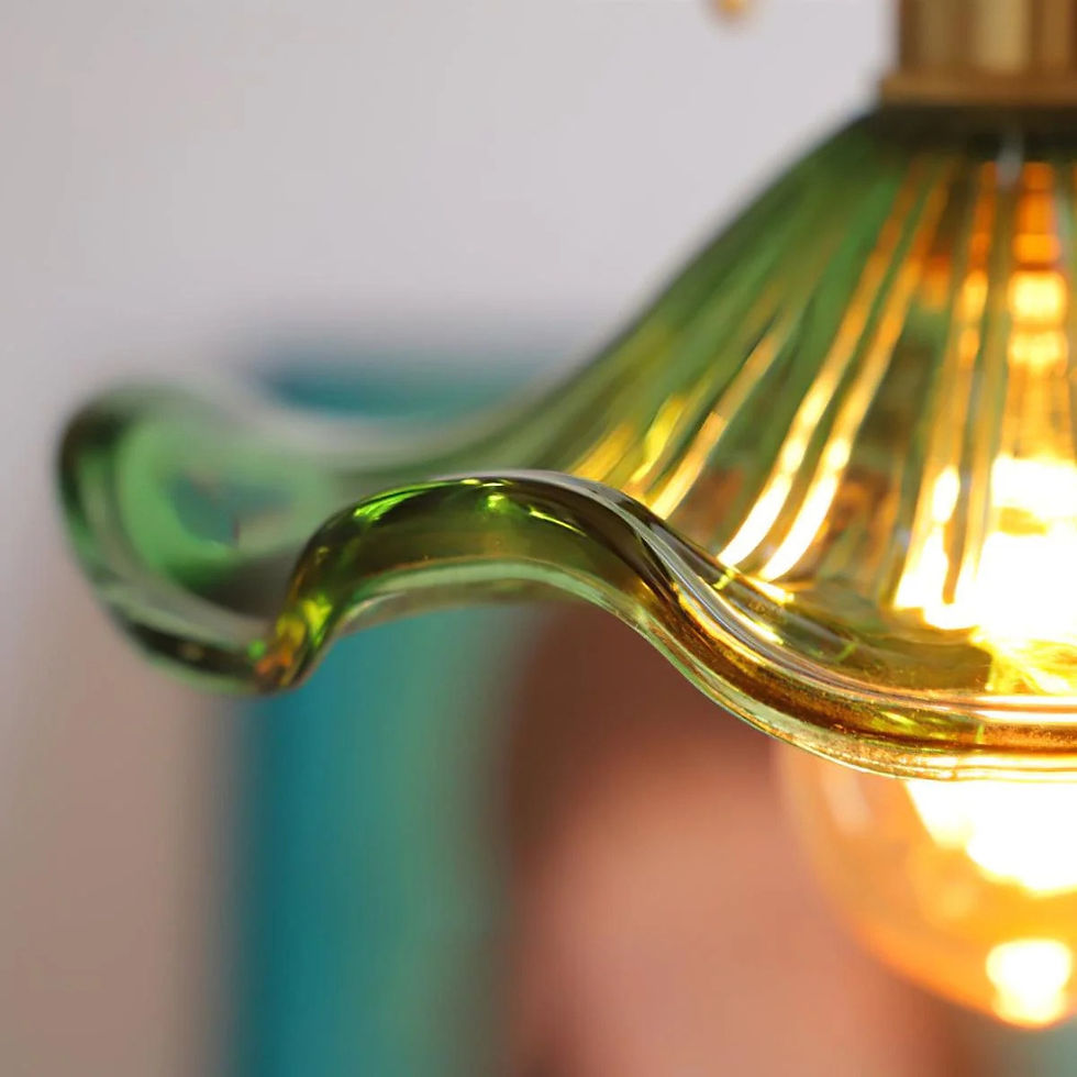 Thumbnail: Glass Hibiscus Flower Pendant Light