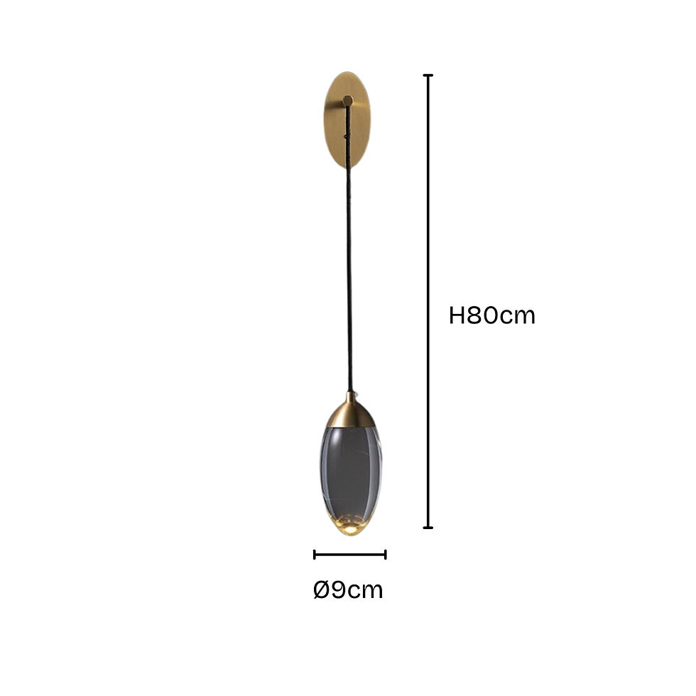 Thumbnail: Brass Crystal Wall Lamp