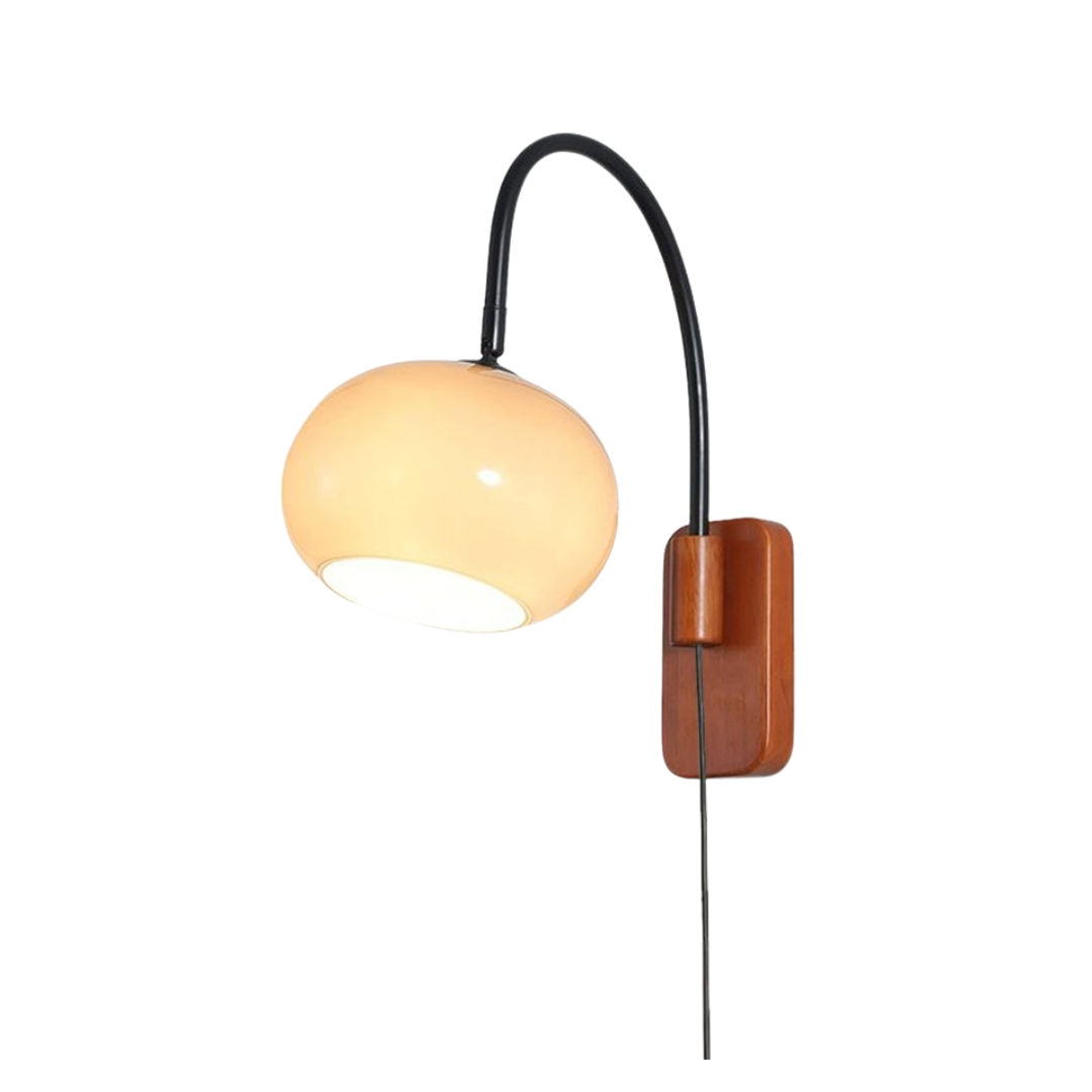 Retro Glass Plug-In Wall Lamp
