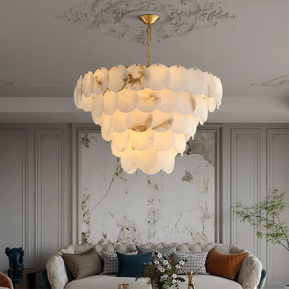 Thumbnail: THARO Alabaster Pendant Light