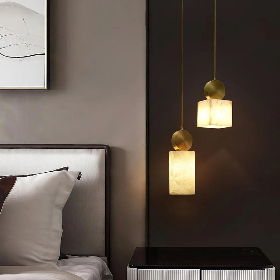 Thumbnail: Etruscan Alabaster Pendant Light