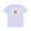 Thumbnail: Funny frog wearing unicorn costume heather light blue color shirt front view.