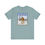 Thumbnail: Funny aviator plane crash landed skier light aqua blue color shirt front.