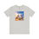 Thumbnail: Funny elder cowboy feeding hay to angelic horse grey shirt front view.
