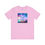 Thumbnail: Joyful lion colorful mountain aura Bible verse print pink shirt front view.