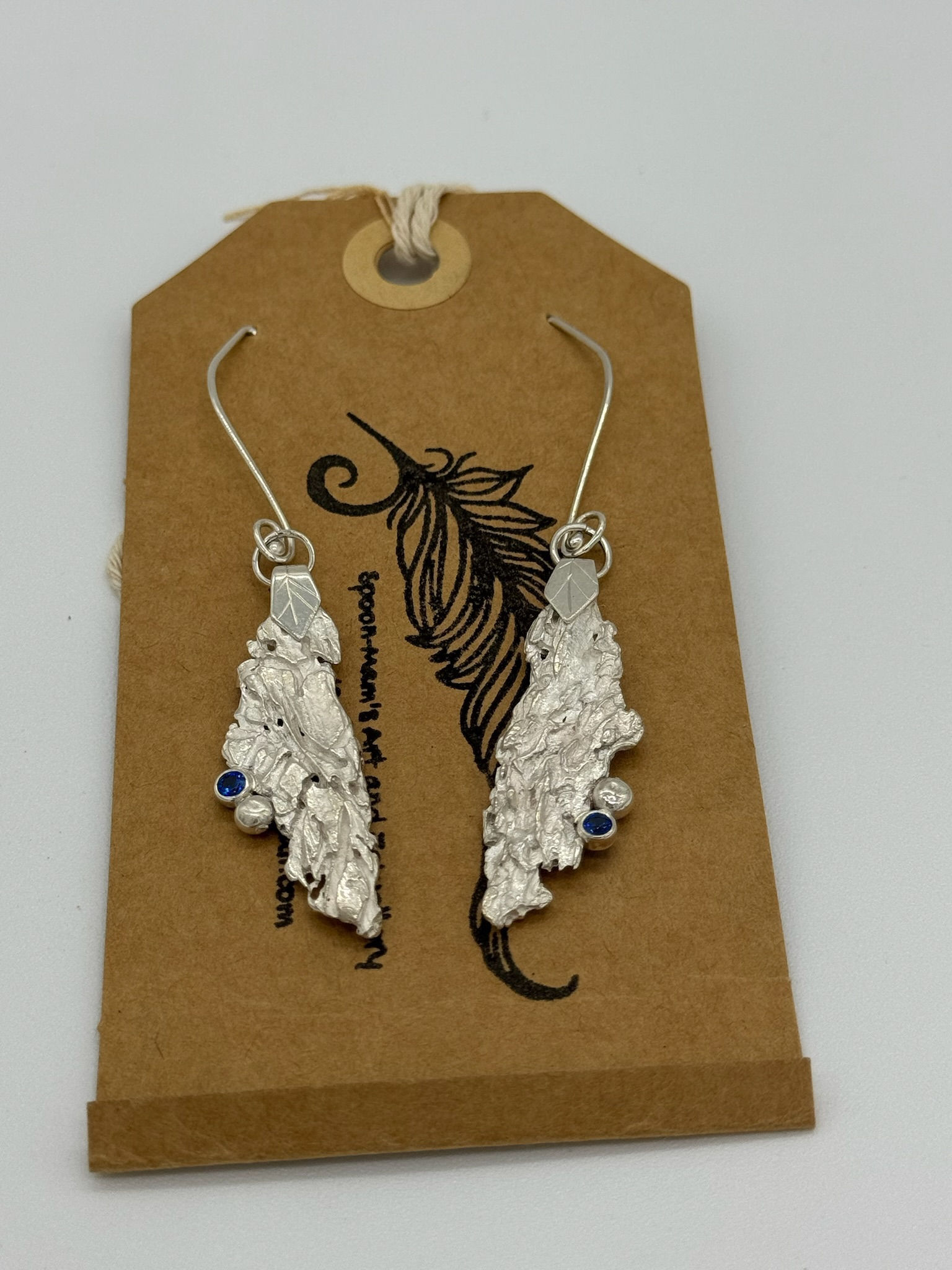 Silver wormwood Island earrings 