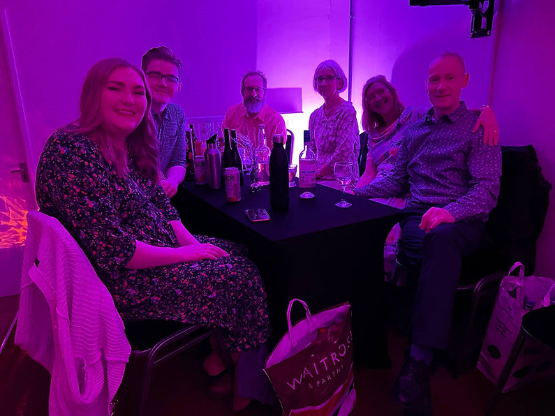 group of guests sat at a table