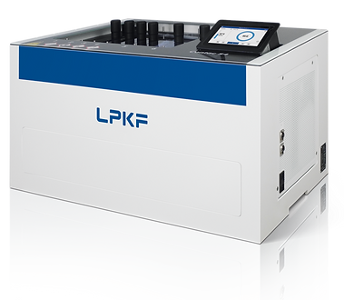 Compact tabletop LPKF electroplating system machine featuring integrated touchscreen control module