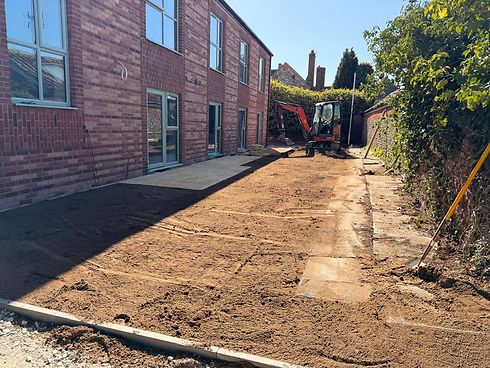 ground works before patio laying
