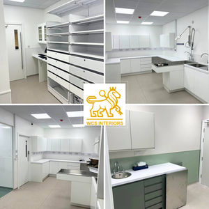 A collage of four kitchen images featuring a sink, cabinets, and countertops in various styles