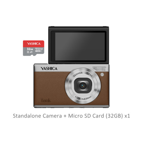 YASHICA Tank コンパクトデジタルカメラ 本体 YASHICA Tank Compact Digital Camera (Brown) | YASHICA