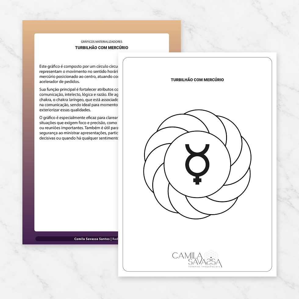 Turbilhão com Mercúrio — gráfico Radiônico Materializador em PDF por Camila Savassa Santos