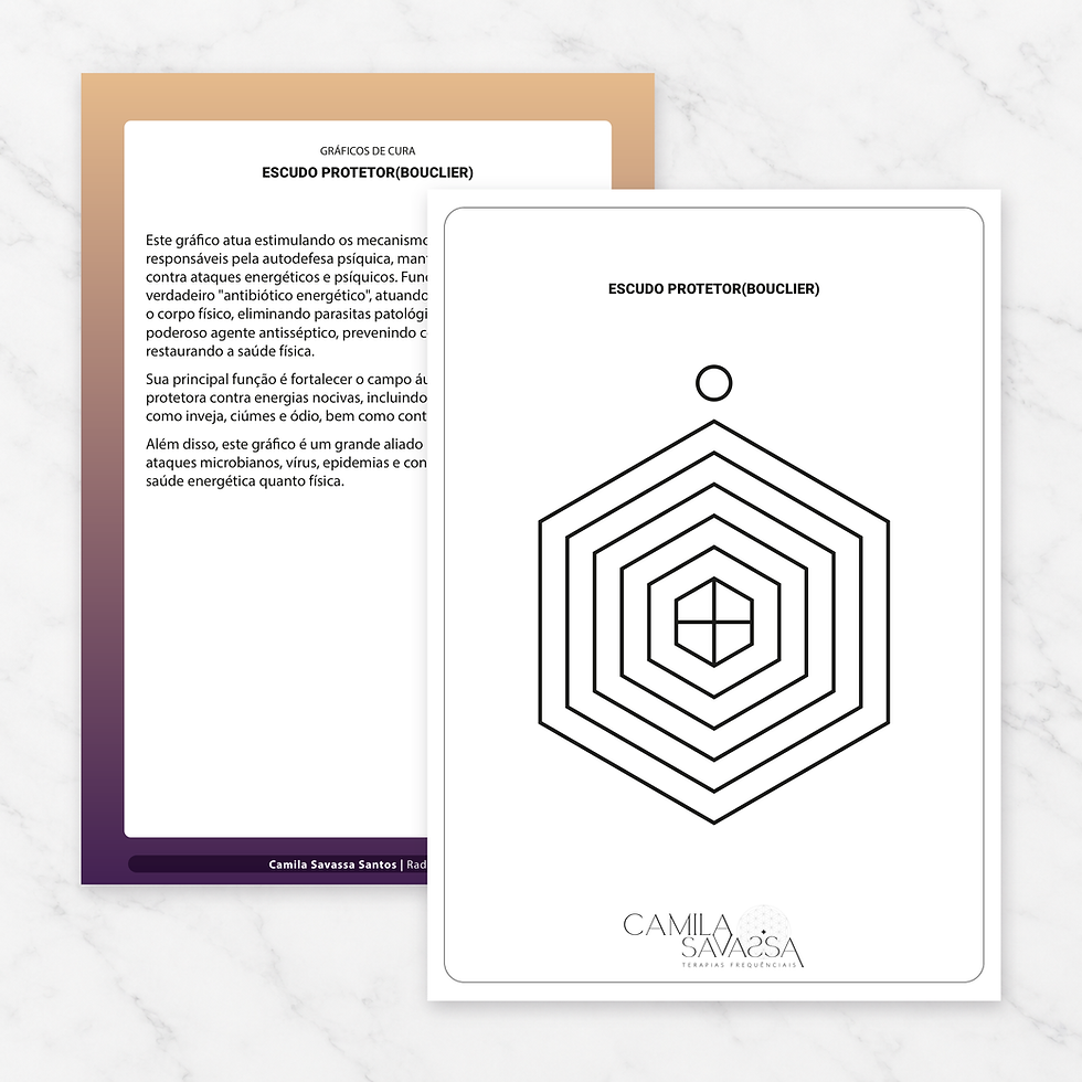 Escudo Protetor(bouclier) — gráfico Radiônico de Cura em PDF por Camila Savassa Santos