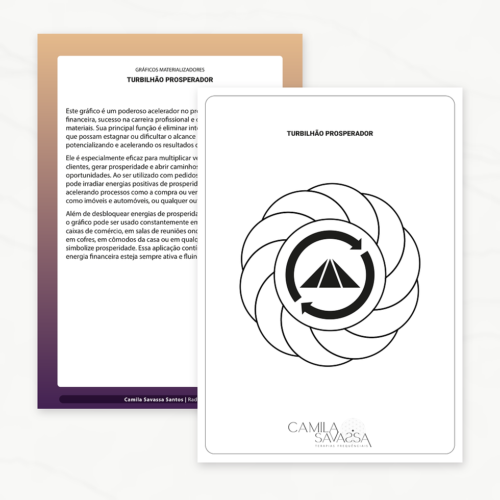 Turbilhão Prosperador — gráfico Radiônico Materializador em PDF por Camila Savassa Santos
