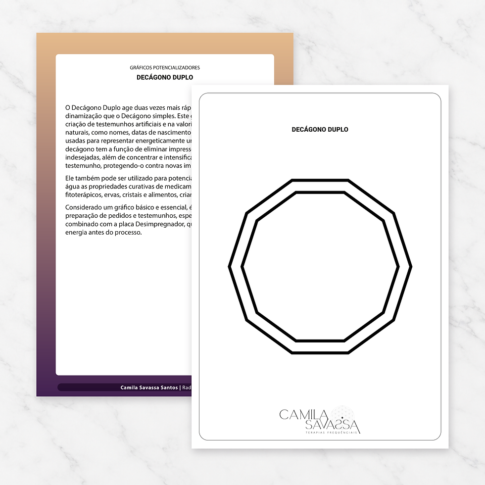 Decágono Duplo — gráfico Radiônico Potencializador em PDF por Camila Savassa Santos