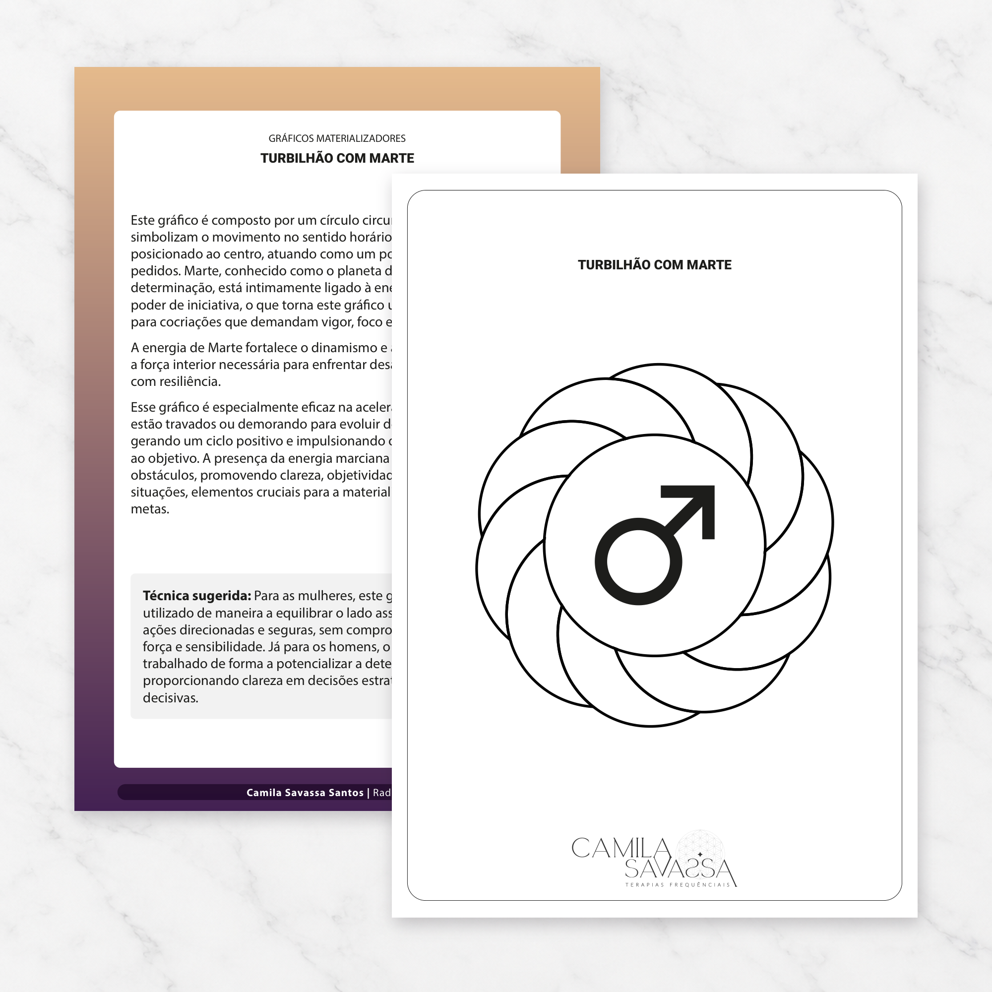 Turbilhão com Marte — gráfico Radiônico Materializador em PDF por Camila Savassa Santos