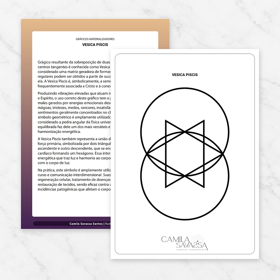 Vesica Piscis — gráfico Radiônico Materializador em PDF por Camila Savassa Santos