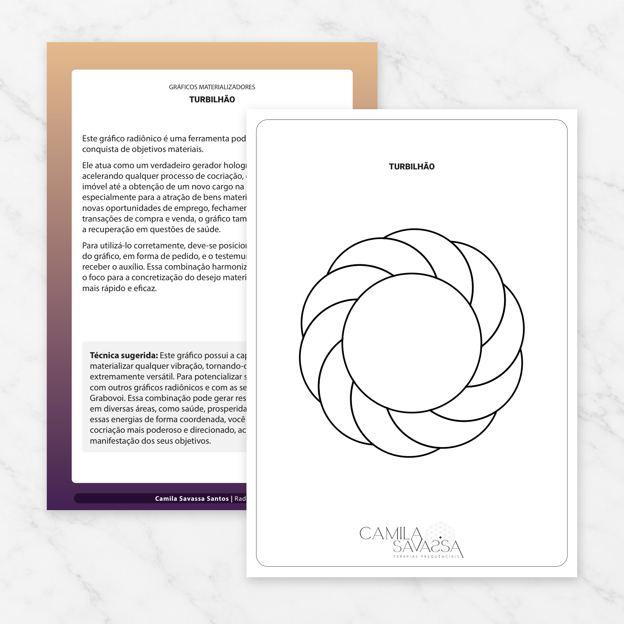 Turbilhão — gráfico Radiônico Materializador em PDF por Camila Savassa Santos