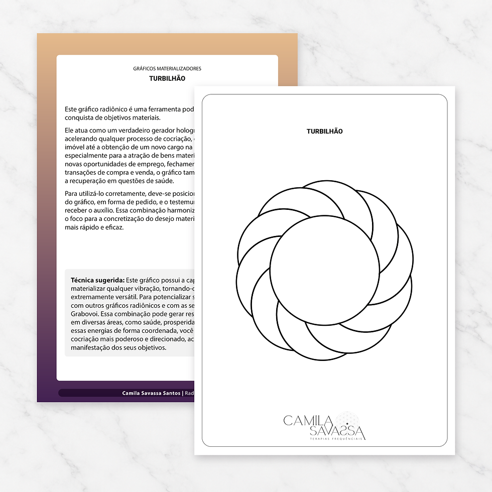 Turbilhão — gráfico Radiônico Materializador em PDF por Camila Savassa Santos