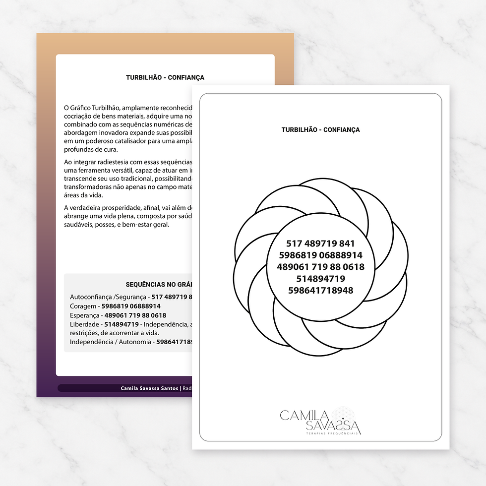 Turbilhão - Confiança — gráfico Radiônico com Grabovoi em PDF por Camila Savassa Santos