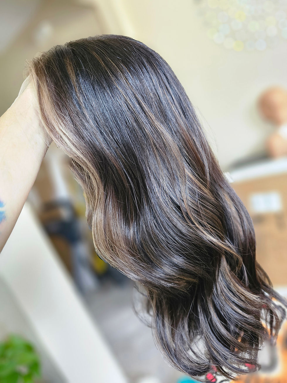 Thumbnail: 16" Custom Virgin European Lace top wig for GW