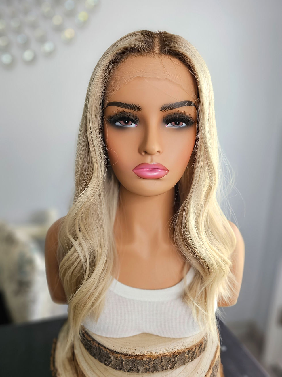 Thumbnail: *SABRINA* 20" Mongolian Lace Top Wig *Dimensional Blonde
