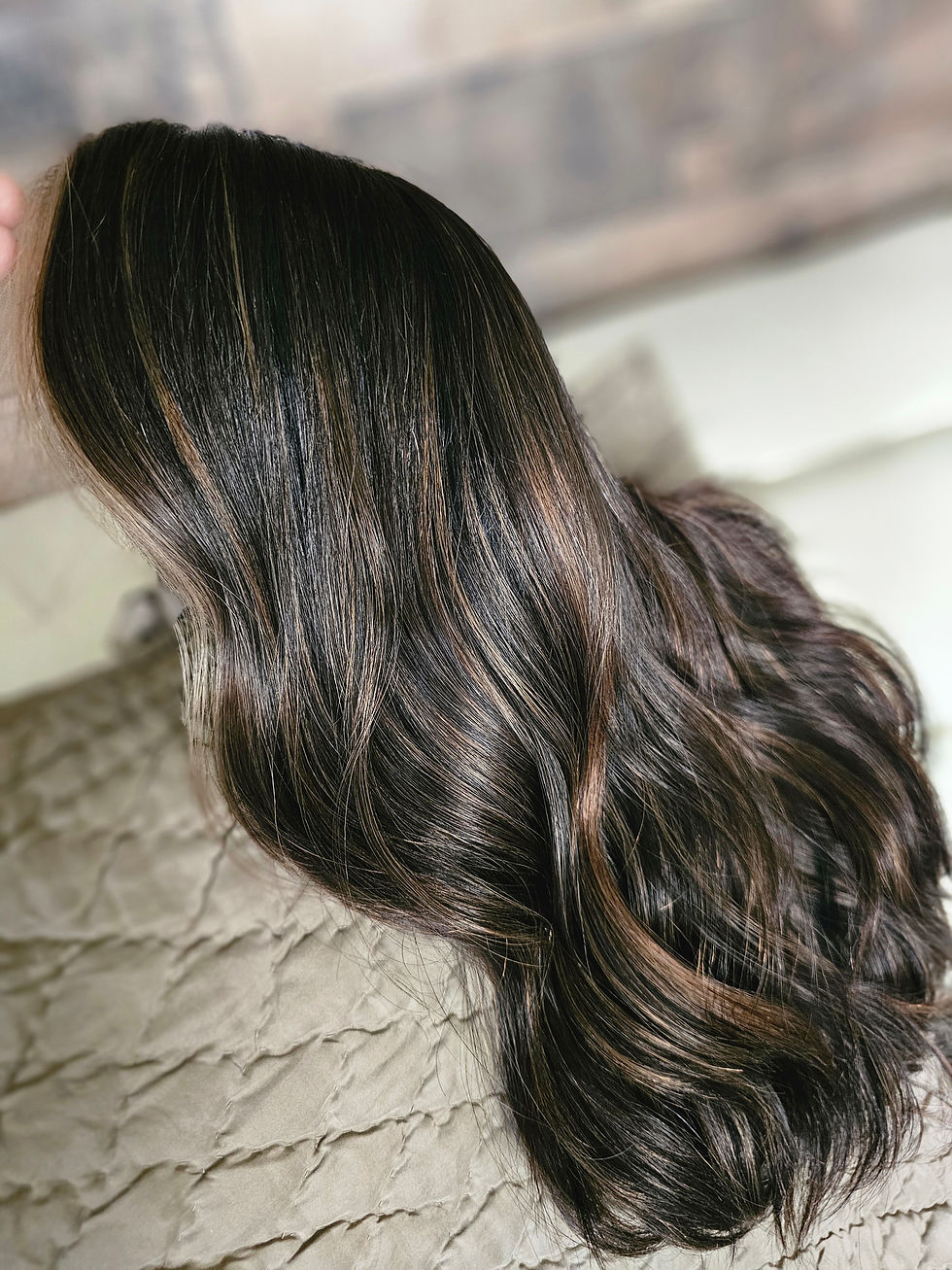 Thumbnail: 18" Custom Virgin European Lace top wig for GW
