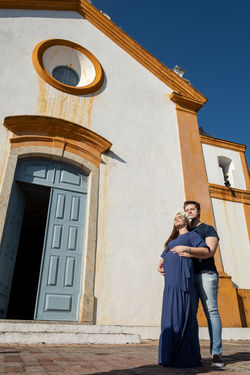 Nicolli e Vicente na espera de Tom