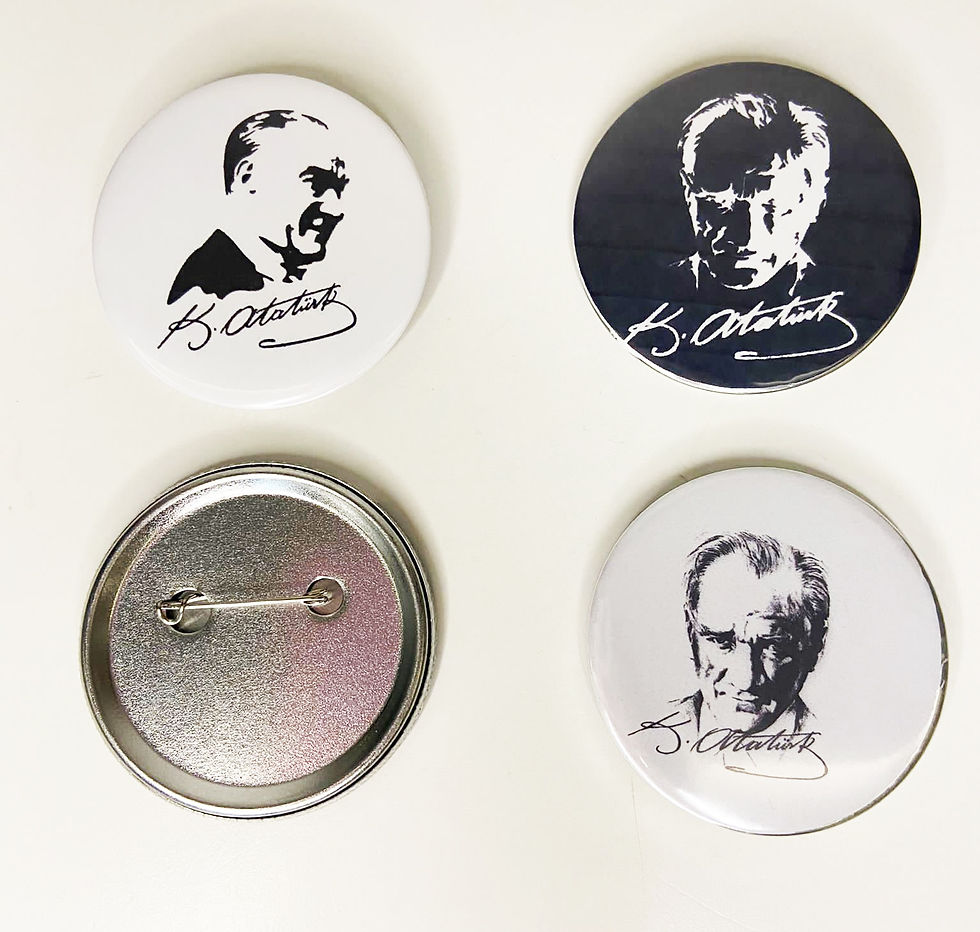 Küçük resim: Button 58mm çap rozet  - iğneli