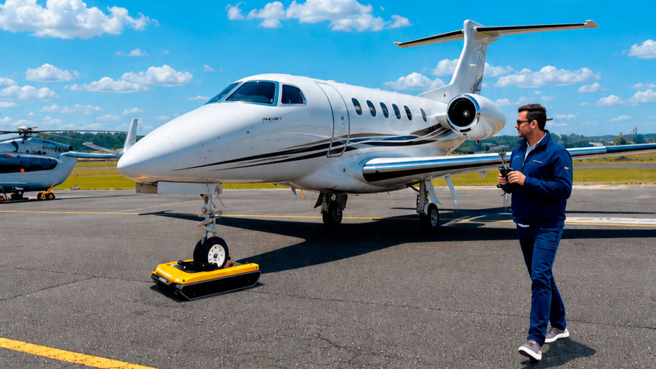 Thumbnail: tug towbarless for airplane