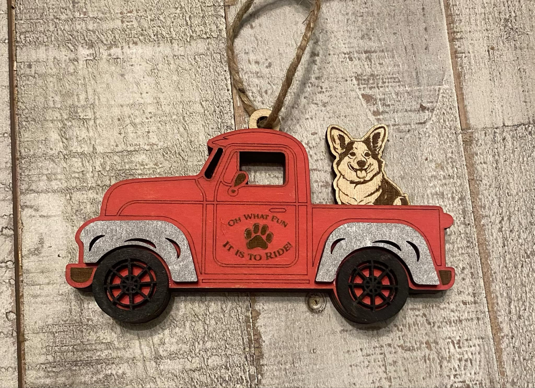 Christmas Truck Dog Ornament