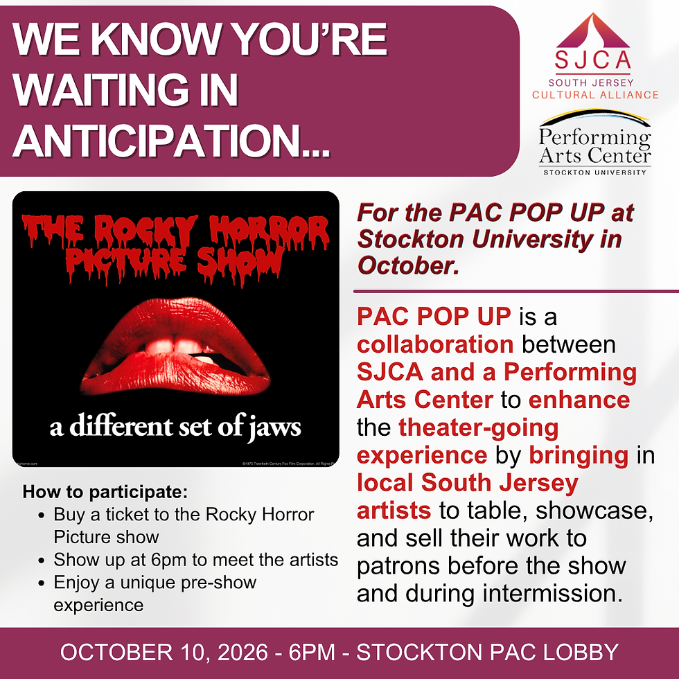 Meet our Fall 2027 PAC POP-UP Artists for the Rocky Horror Picture Show at Stockton University