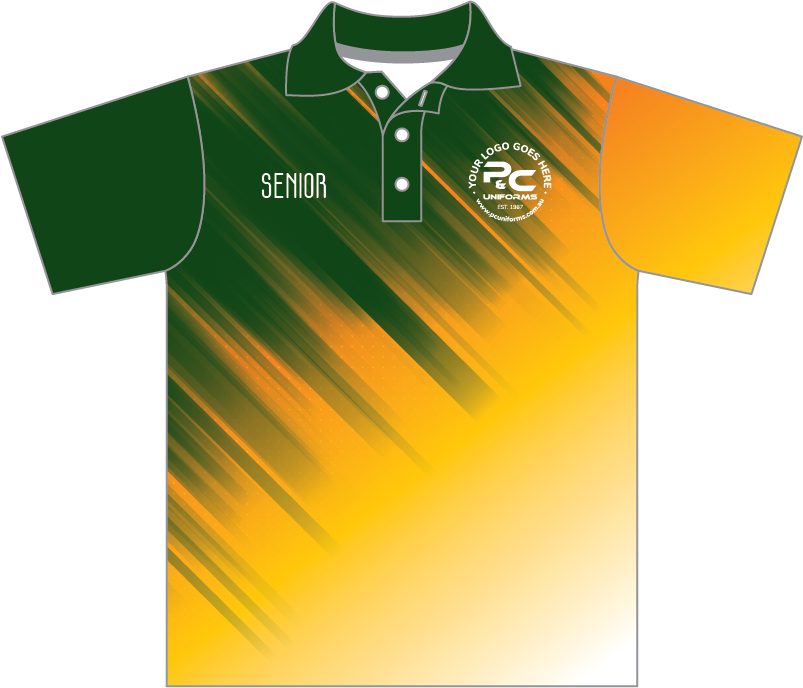 Sublimated Senior School Leavers Graduation Polo Front View