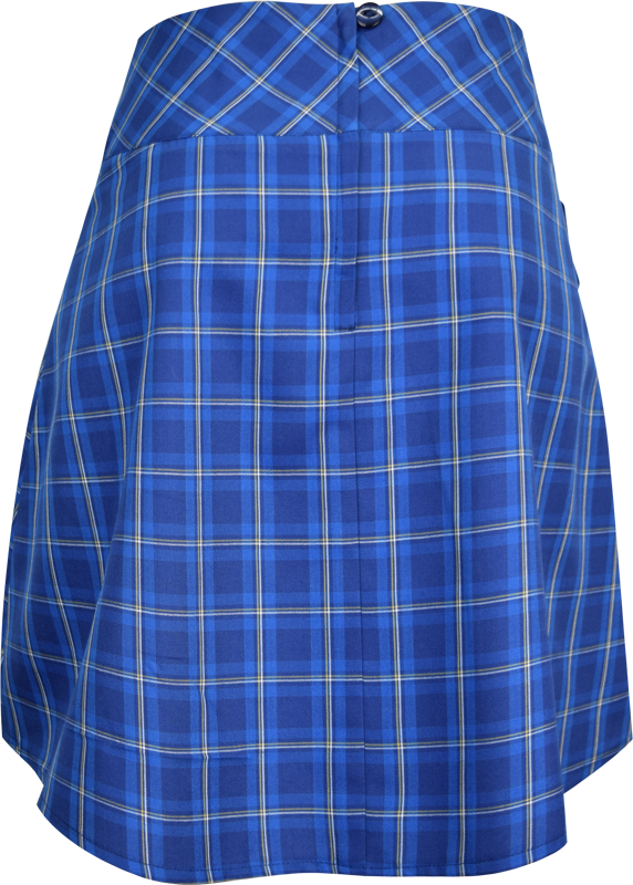 Front Pleated School Skirt Back View