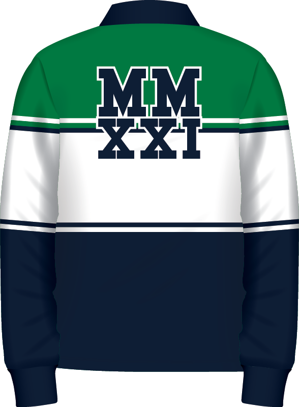 Old School Leavers Rugby Jersey Knit Jumper Back View