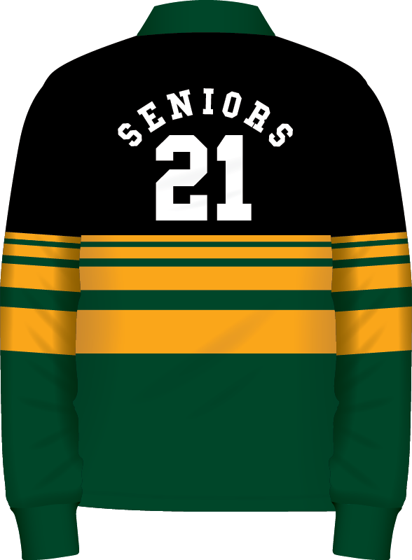 Old School Leavers Rugby Jersey Knit Jumper Back View